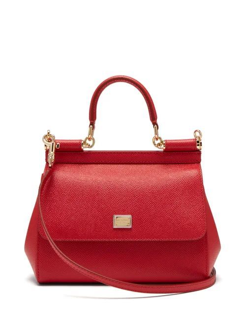 Dolce & Gabbana - Sicily Small Leather Cross-body Bag - Womens - Red