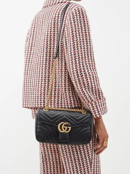 Gucci - GG Marmont Small Quilted-leather Cross-body Bag - Womens - Black