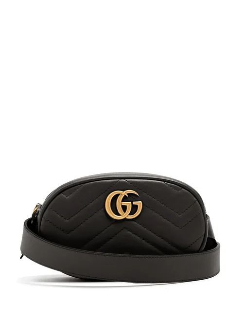 Gucci - GG Marmont Quilted-leather Belt Bag - Womens - Black