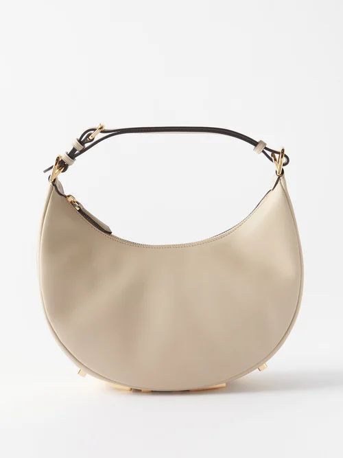 Fendigraphy Leather Bag - Womens - Beige