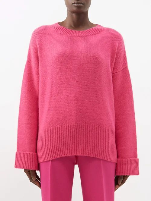 Knightsbridge Oversized Cashmere Sweater - Womens - Fuchsia