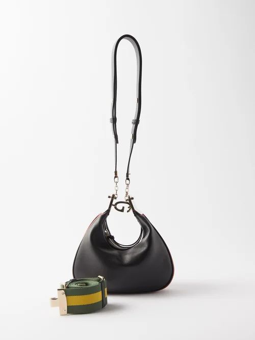 Gucci Attache Small Leather Handbag - Womens - Black