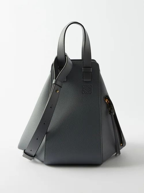 Hammock Small Grained-leather Handbag - Womens - Grey