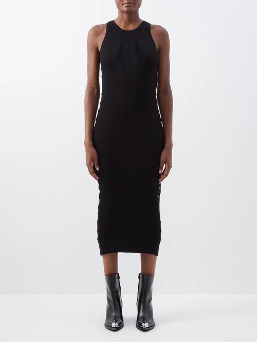Felia Ribbed-knit Midi Dress - Womens - Black