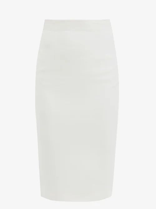 High-rise Crepe Skirt - Womens - Ivory