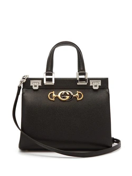 Gucci - Zumi Small Leather Handbag - Womens - Black