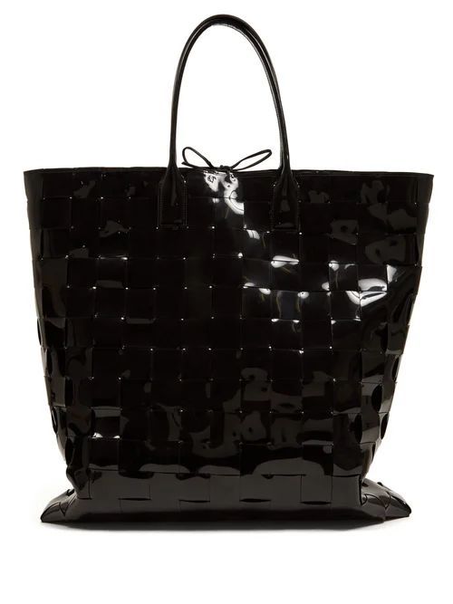 Extra-large Intrecciato Pvc Tote Bag - Womens - Black