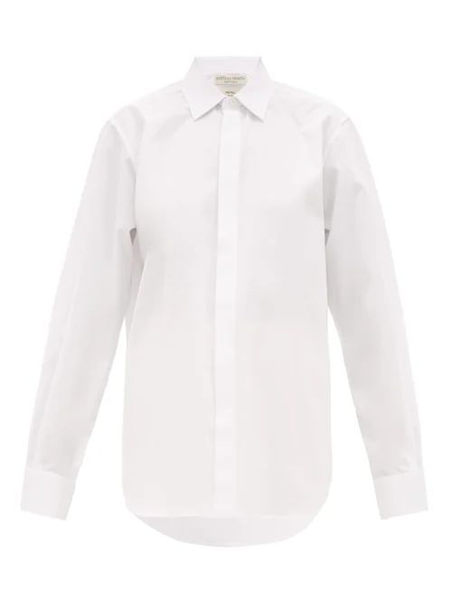 Oversized Cotton-poplin Shirt - Womens - White