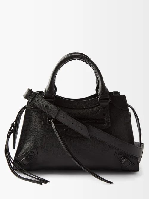 Neo Classic City Grained-leather Bag - Womens - Black