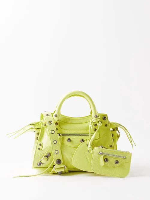 Neo Cagole Xs Studded Leather Cross-body Bag - Womens - Yellow