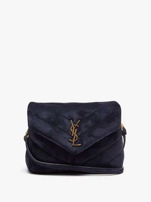 Loulou Toy Quilted-suede Shoulder Bag - Womens - Navy