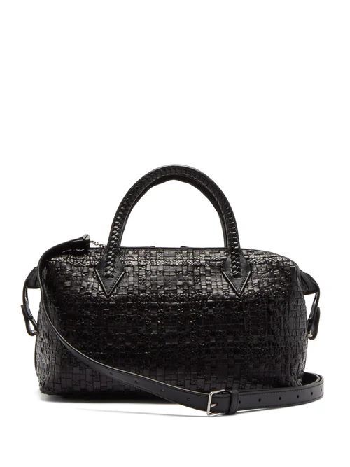 Perriand City Small Woven-leather Bag - Womens - Black