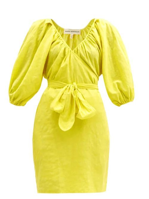 Mara Hoffman - Coletto Organic-cotton-blend Wrap Dress - Womens - Yellow