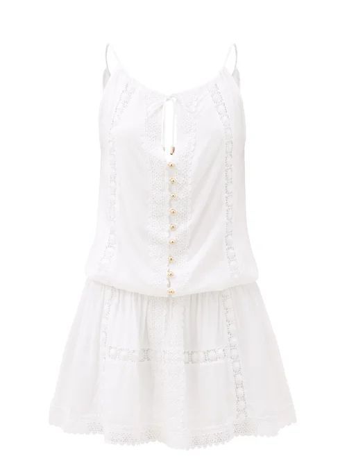 Melissa Odabash - Chelsea Broderie-anglaise Mini Dress - Womens - White