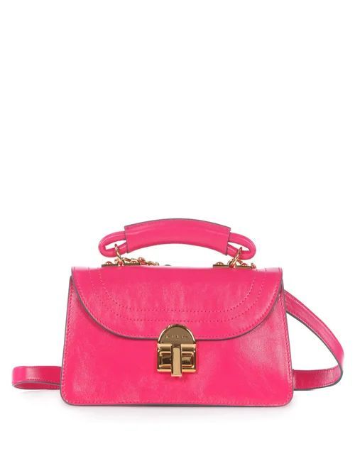 Marni - Juliette Top-handle Leather Cross-body Bag - Womens - Pink