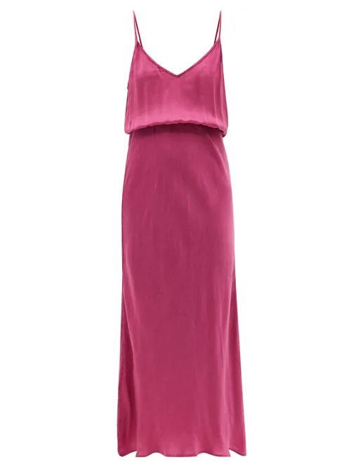 Passionata Satin-twill Midi Dress - Womens - Pink