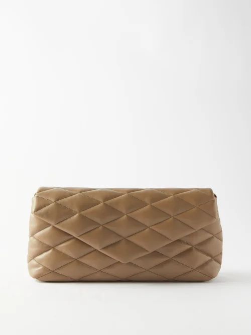 Sade Quilted-leather Clutch Bag - Womens - Beige