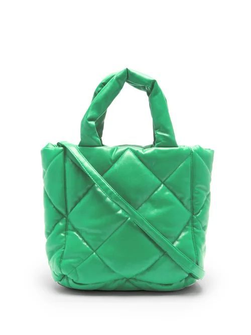Stand Studio - Rosanne Mini Quilted Faux-leather Tote Bag - Womens - Green