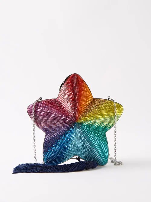 Star Crystal-embellished Clutch Bag - Womens - Multi