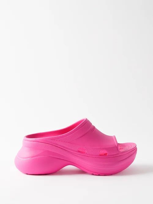 X Crocs Rubber Slides - Womens - Pink