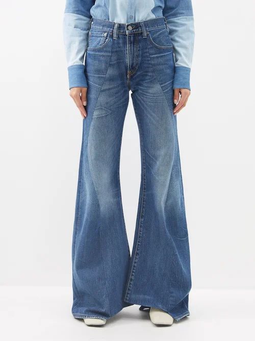X E.l.v. Denim Foster Upcycled Flared Jeans - Womens - Denim