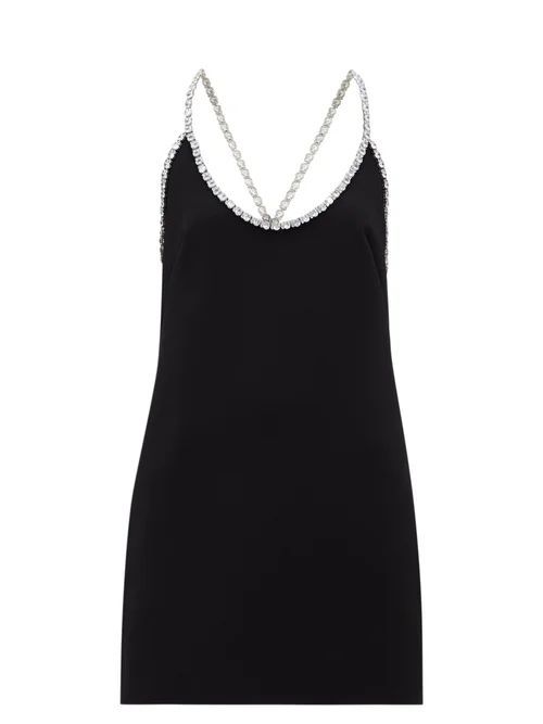 Crystal-embellished Cady Mini Dress - Womens - Black