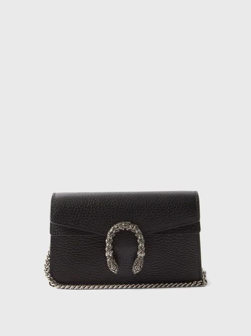 Dionysus Crystal And Leather Cross-body Bag - Womens - Black