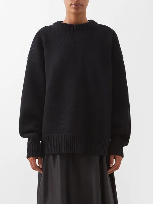 Ophelia Wool-blend Sweater - Womens - Black