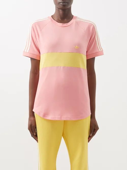 Striped Organic Cotton-jersey T-shirt - Womens - Pink Multi