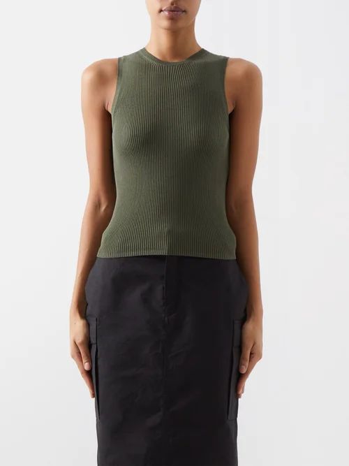 Wardrobe. nyc - Ribbed Cotton-jersey Knit Tank Top - Womens - Green