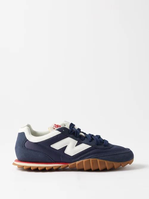 Rc30 Suede And Nylon Trainers - Womens - Blue Navy