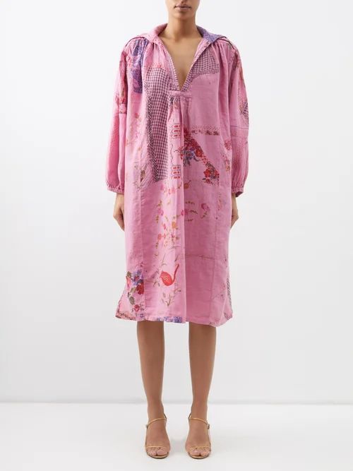 Valerie Floral-print Midi Dress - Womens - Pink