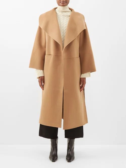 Signature Pressed Wool And Cashmere Coat - Womens - Camel