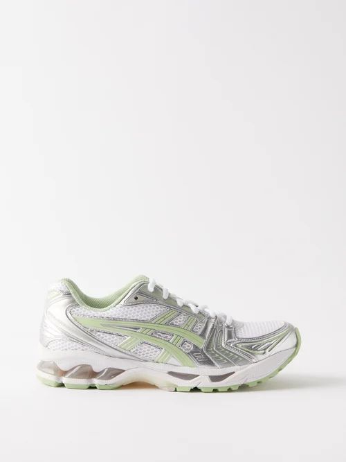 Gel-kayano 14 Mesh And Rubber Trainers - Womens - White Green