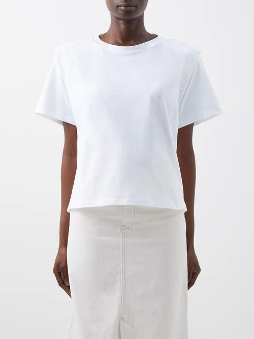 Zelitos Shoulder-fold Cotton-jersey T-shirt - Womens - White