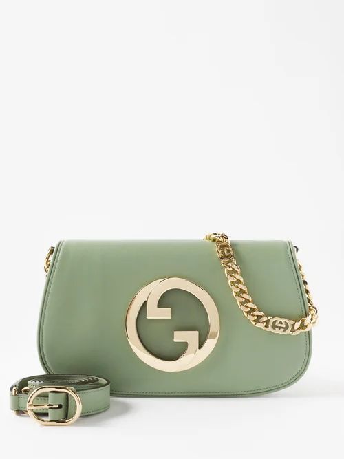 Blondie Small Leather Shoulder Bag - Womens - Light Green