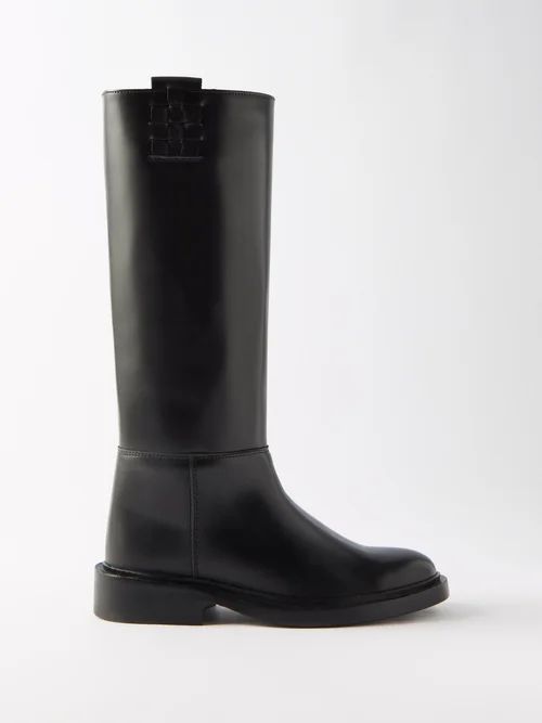 Annella Leather Boots - Womens - Black