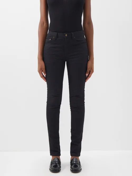 Mid-rise Skinny-leg Jeans - Womens - Black