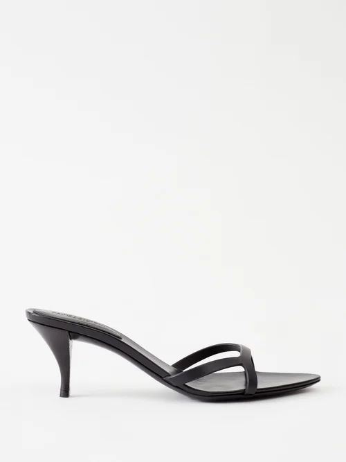 Carla 60 Leather Sandals - Womens - Black