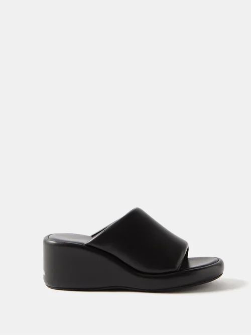 Rise 50 Platform Leather Sandals - Womens - Black