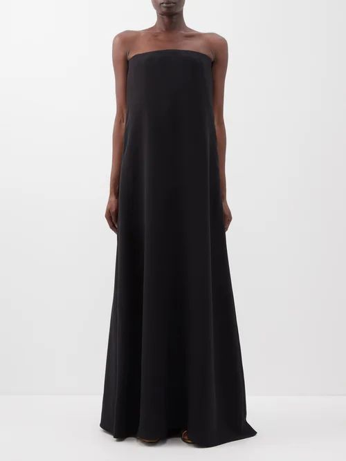 Pau Bandeau Silk Gown - Womens - Black