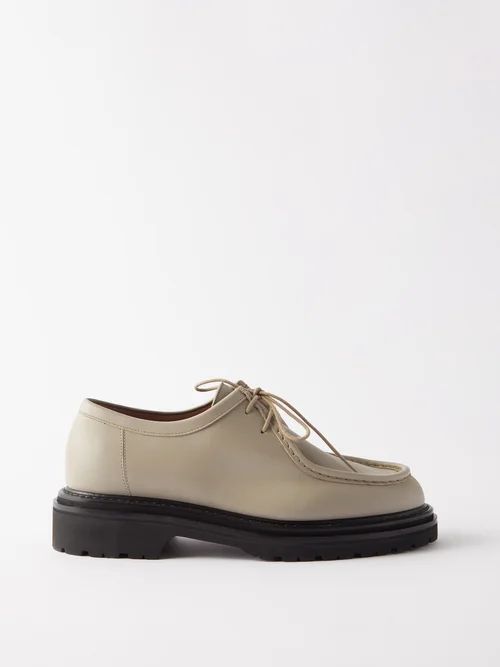 18 Lace-up Leather Shoes - Womens - Cream