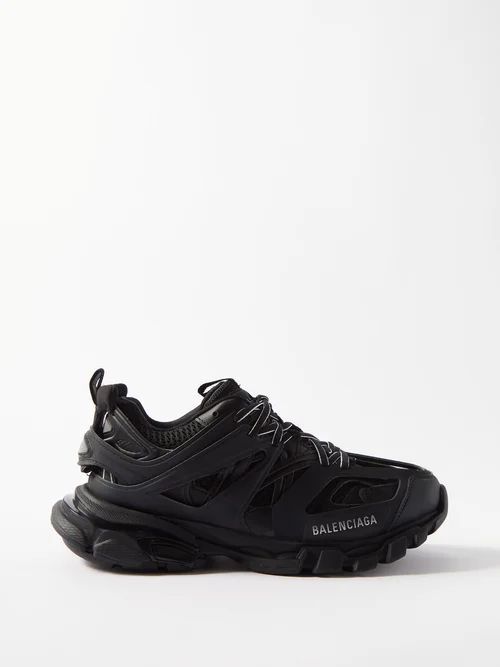 Track Panelled Trainers - Womens - Black