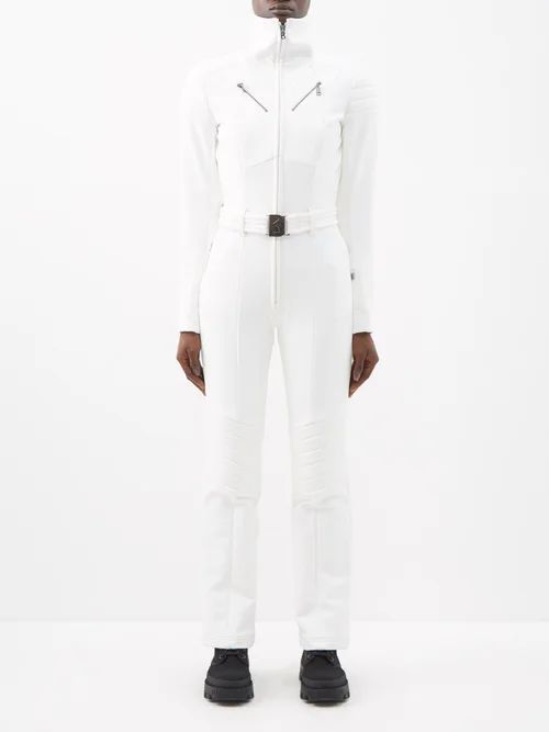 Malisha Belted Softshell Ski Suit - Womens - White