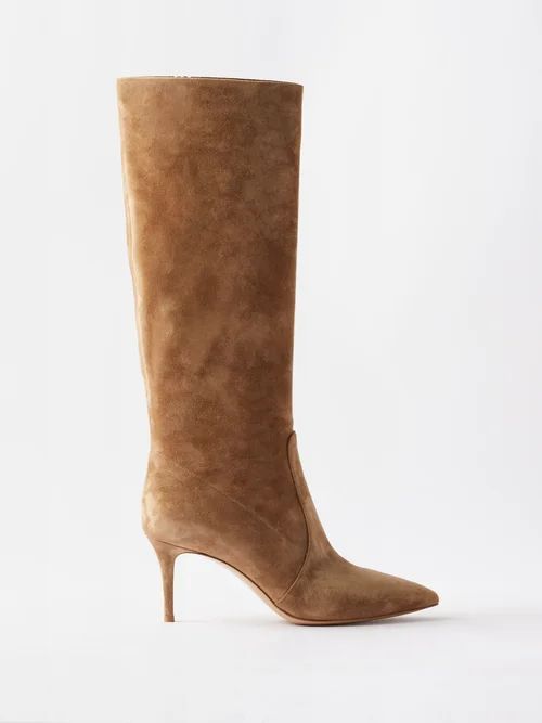 Hansen 70 Suede Knee-high Boots - Womens - Camel
