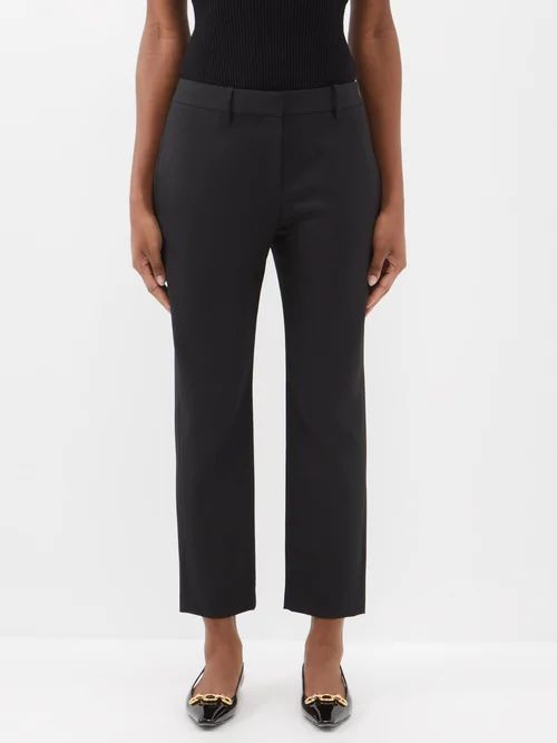 Tel Aviv Wool-blend Cropped Trousers - Womens - Black