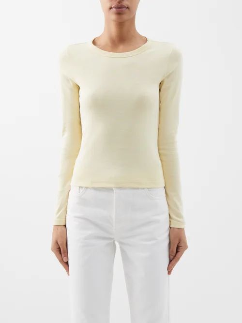 Max Organic-cotton Long-sleeved T-shirt - Womens - Cream