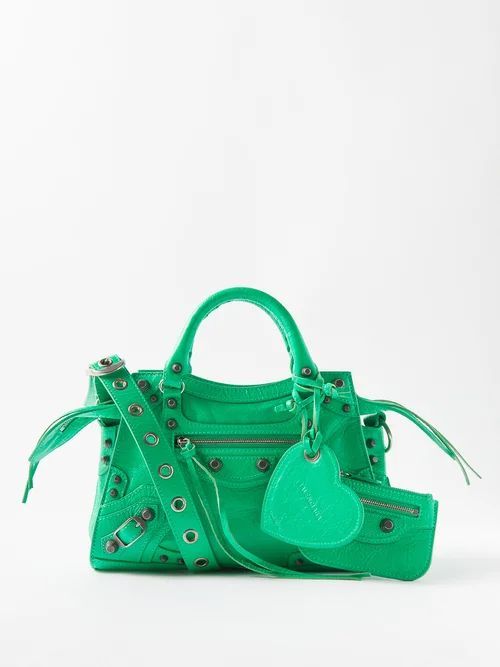 Neo Cagole Xs Studded Leather Cross-body Bag - Womens - Green