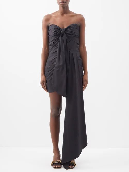 Soak Up The Sun Cotton-blend Poplin Mini Dress - Womens - Black