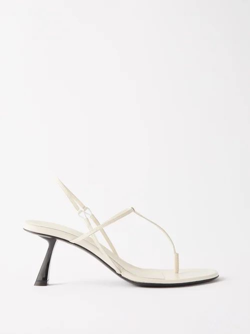 Linden Leather Sandals - Womens - White